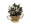 Lot 493- Costume Black And White Basket Of Flowers Brooch Pin