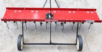 Lot 235 - 40' Dethatcher Aerator Trailer - Craftsman - Lawn Mower Accessory - Lawn And Garden