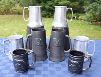 Lot 209 - Tankard & Mug Lot Of 8 - 1980s Playboy Club - Lions Head - Barware - Tavern Entertaining