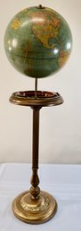 Lot 104- 1950s Custom Made Cram's Imperial 12' World Globe On Ashtray Stand- Mid Century