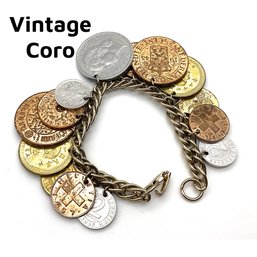 Lot 35- Signed CORO Coin Bracelet - SO COOL!