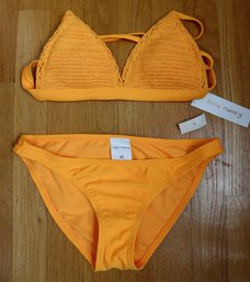 Lot CV58- Hula Honey Orange Knit Bikini - Size XS - NWT