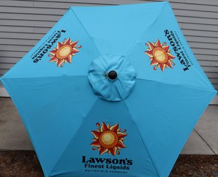 Lot 172- Lawson's Finest Liquids Blue Advertising Patio Umbrella - Waitsfield Vermont