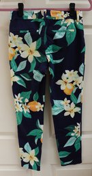 Lot CV42- Old Navy Pixie Women's Flowered 4 Pocket Belted  Pants - Size Small