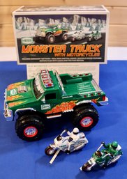 Lot 210 - Hess Toys Monster Truck With 2 Motorcycles - New In Original Box - 2007 - Battery Operated