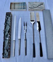 Lot 248 A - Meat Carving Lot - New In Original Box LUCITE Fruit Knives - Goodell - Samson - Dupont Lucite