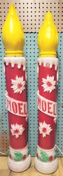 Lot 203G - Pair Of Empire 1973 Noel Candle Blow Molds