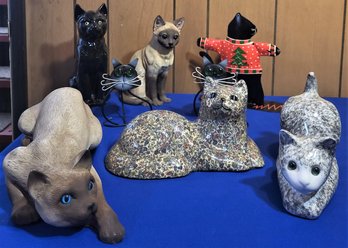 Lot 259B - Lot Of Cats - Glass, Resin, Metal, Ceramic