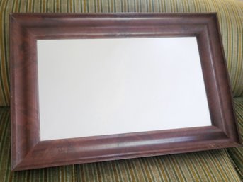 Lot 103: Large Empire Era Antique Dark Walnut Wall Mirror - Nice Shape!