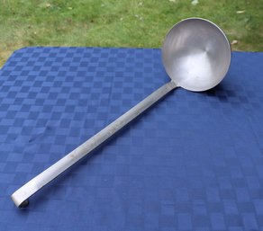 Lot 213 - SUPER LARGE! Vintage US Navy Ship Cooks Industrial Metal Ladle - WWII - L & C Mfg - Great Chef Decor