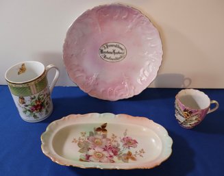 Lot 266- Victorian Porcelain / Ceramic 16 Piece Lot - Germany - Royal Albert - Dresden
