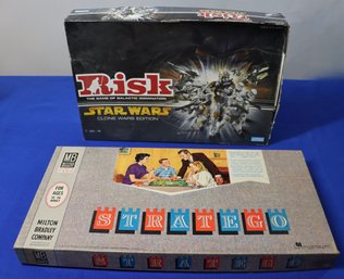 Lot 503- 2005 Star Wars Risk & 1961 Stratego Games In Original Box - Parker Bros. - MB