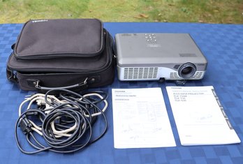 Lot 232 - Toshiba TLP-S30 Led Projector - Case - Manuals