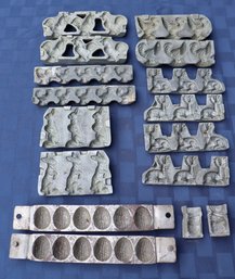 Lot 226 - Antique Heavy Cast Metal Candy & Chocolate Mold - Lot Of 8 - Eppelsheimer