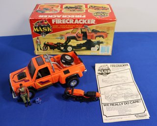 Lot 121-  Kenner Mask Firecracker Pick-up Recon Truck With Action Figure In Original Box -1986