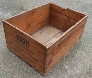 Lot 138- Advertising Antique Courvoisier Cognac Brandy Wood Wooden Shipping Crate - France