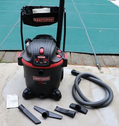 Lot 200 - LARGE Sears Craftsman 20 Gallon 6.5 H.P. Wet / Dry Vacuum On Wheels