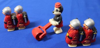 Lot 156-  1960s Vintage Plastic Ramp Walkers - Soldiers - Mickey Mouse