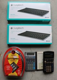 Lot 137 - Electronics Lot - Logitech Tablet Keyboard Lite Bluetooth - Texas Instrument - Radio Shack