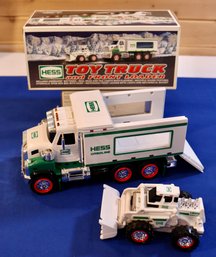 Lot 208 - Hess Toys Truck & Front Loader - New In Original Box - 2002