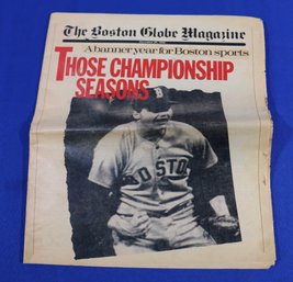 Lot 129- The Boston Globe Magazine - December 28, 1986 - Boston Sports Edition
