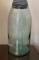 Lot 79- Antique Blue Ball Mason Jar With Screw Cap