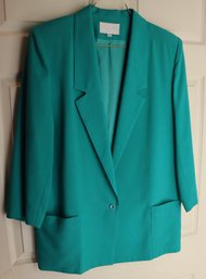 Lot CV30- 1990s Michele  Women's Green Blazer - Size 11 / 12