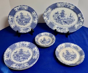 Lot 430- Antique Allerton's LTD England  'chinese' 10 Piece Set