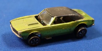 Lot 148- Rare 1967 1968 Hot Wheels Red Line Lime Green Custom Camaro