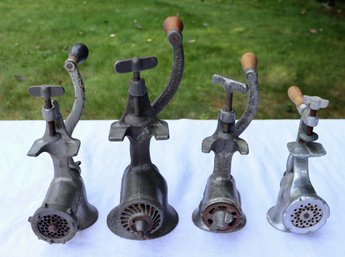 Lot 275 - Wooden Hand Crank Food / Choppers - Universal Lot Of 4