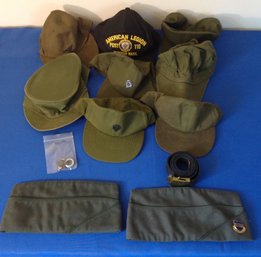 Lot 528BB - Military Lot - Hats - Belt - Pins - Vietnam