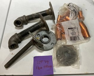 Lot 79 - Pipe Fittings - Copper - Aluminum - Flanges - Plumber - Plumbing Heating