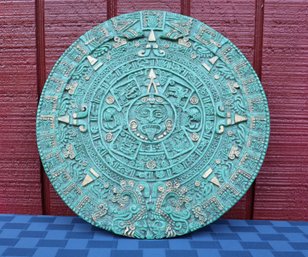 Lot 266 - 1960s Aztec Mayan Sun Calendar Stone Wall Decor