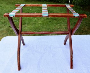 Lot 283 A - Hardwood Folding Suitcase Luggage Rack Stand -