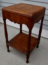 Lot 168- 1930s Art Deco Waterfall Walnut Night Stand Side Table With Dovetail Joints