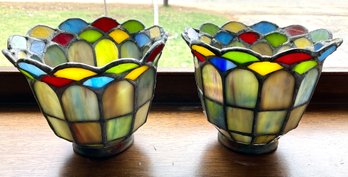 Lot 407- Handmade Stained Glass Planter Containers - 2