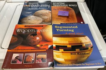 Lot 99 - Lot Of 4 Books On Wood Turning - Bowls - Vessels - Beginners - Woodworking - Workshop