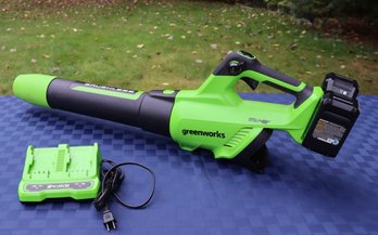 Lot 242 - Greenworks Powerall 48 Volt Cordless Leaf Blower - 2 Speed - BLE402