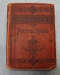 Lot CV66- 1878 Longfellow's Diamond Edition  ' Poetical Works ' - Vintage Hardcover Book