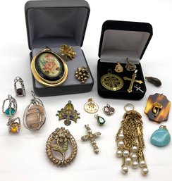 Lot 7- Mixed Lot Of Pendants And Necklace Charms - 22 Pieces