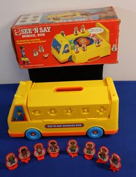 Lot 114- Vintage Mattel Sea N' Say School Bus In Original Box