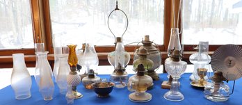 Lot 125SECOND CHANCE - Oil Lamps - Lanterns - Hurricane Glass Globe Lot - Glass Chimneys - Lot Of 24