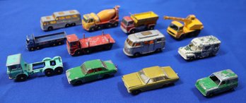 Lot 147- 1950-1960s Vintage 12 Piece Matchbox Lot - Cement Truck - VW Camper - Ambulance -