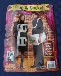 Lot 216 - Plug & Socket Halloween Party Couple Costume - Electrician - Adult - One Size Fits Most