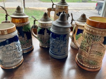 Lot 411- Collection Of Beer Steins - Some German - Lot Of 7