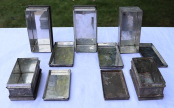 Lot 277 - Mason's Antique Kreamer & Mason Zinc Galvanized Tin Quart Liquid Molds - Lot Of 5