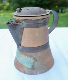 Lot 241 - Late 1800s - RARE - The Bodine - Patent Fire-clay Crucible Coffee Pot Earthenware - Good Condition