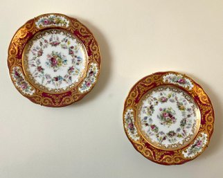 Lot 91- Cauldon England Beautiful Pair Of Plates