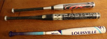 Lot 278- Aluminum Softball 3 Bat Lot - Louisville - Easton - Rawlings Brand New