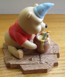 Lot 13CV- Disney's Pooh & Friends Hip-hip Pooh-rah Porcelain Winnie The Pooh Figurine